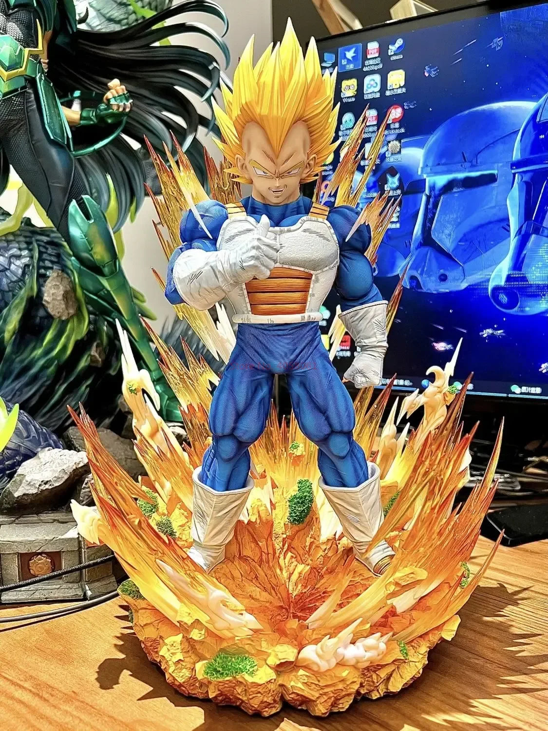 36cm Dragon Ball Gk Model Anime Figure Super Saiyan Vegeta 1:6 14.2inch Majin Vegeta Large Statue Room Decor Ornament Gift Toys 36cm Dragon Ball Gk Model Anime Figure Super Saiyan Vegeta 1:6 14.2inch Majin Vegeta Large Statue Room Decor Ornament Gift Toys